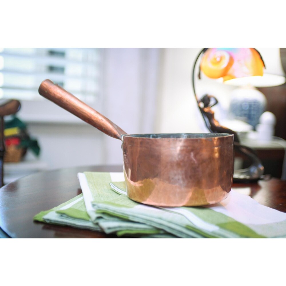 Vintage Copper French Saucepan l Large MidCentury Pot